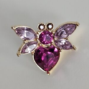 SWAROVSKI "Love Bug" Pink & Purple Crystal Scatter Pin